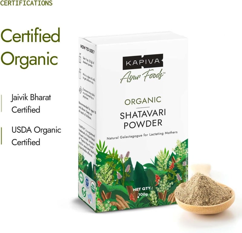 Kapiva Organic Shatavari Powder 100g - Natural Lactation Support - Image 3