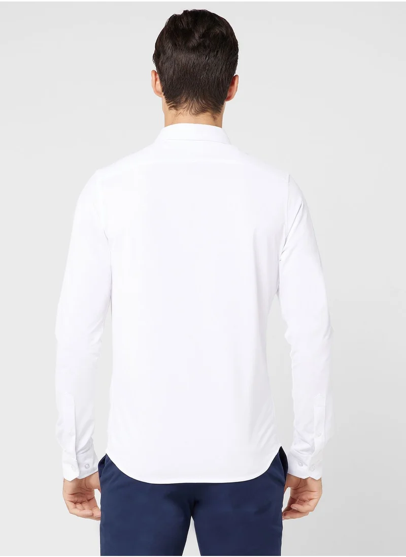 Robert Wood Mens Knitted Fab Full Sleeve Shirt