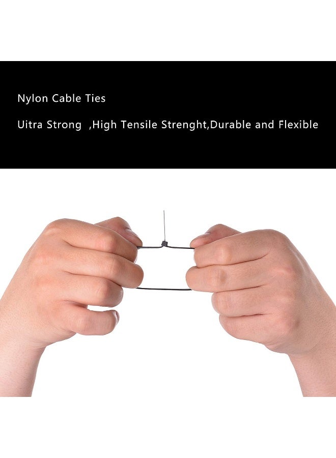 Zip Ties 100 Pcs 20 Cm Cable Tie Adjustable Durable Self Locking Nylon Zip Cable Ties For Home Office Garage Workshop  - Image 4