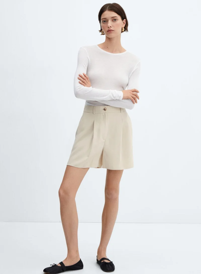 MANGO High Waist Shorts