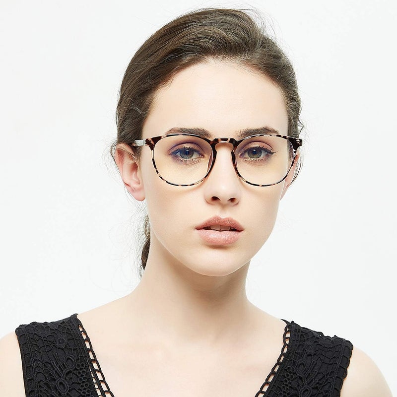 FEIYOLD Blue Light Blocking Glasses Women/Men,Retro Round Anti Eyestrain Computer Gaming Glasses(2Pack) - Image 2