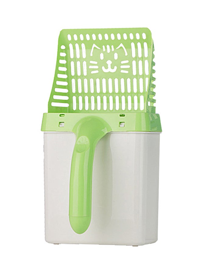 Loquat Cat Litter Cleaning Scoop Tool With 15-Piece Waste Bags Green - Image 1