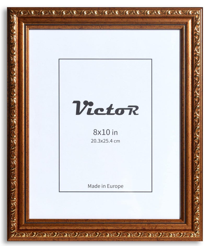 VictoR picture frame Chagall 8x10 brown gold frame  vintage antique frames with shutterprrof acrylic glass  baroque/antique - Image 1