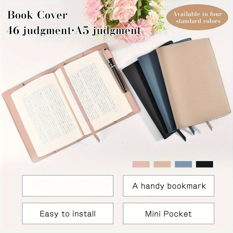 A5 Book Cover With Pen Holder For Black Notebooks Journals - Image 1