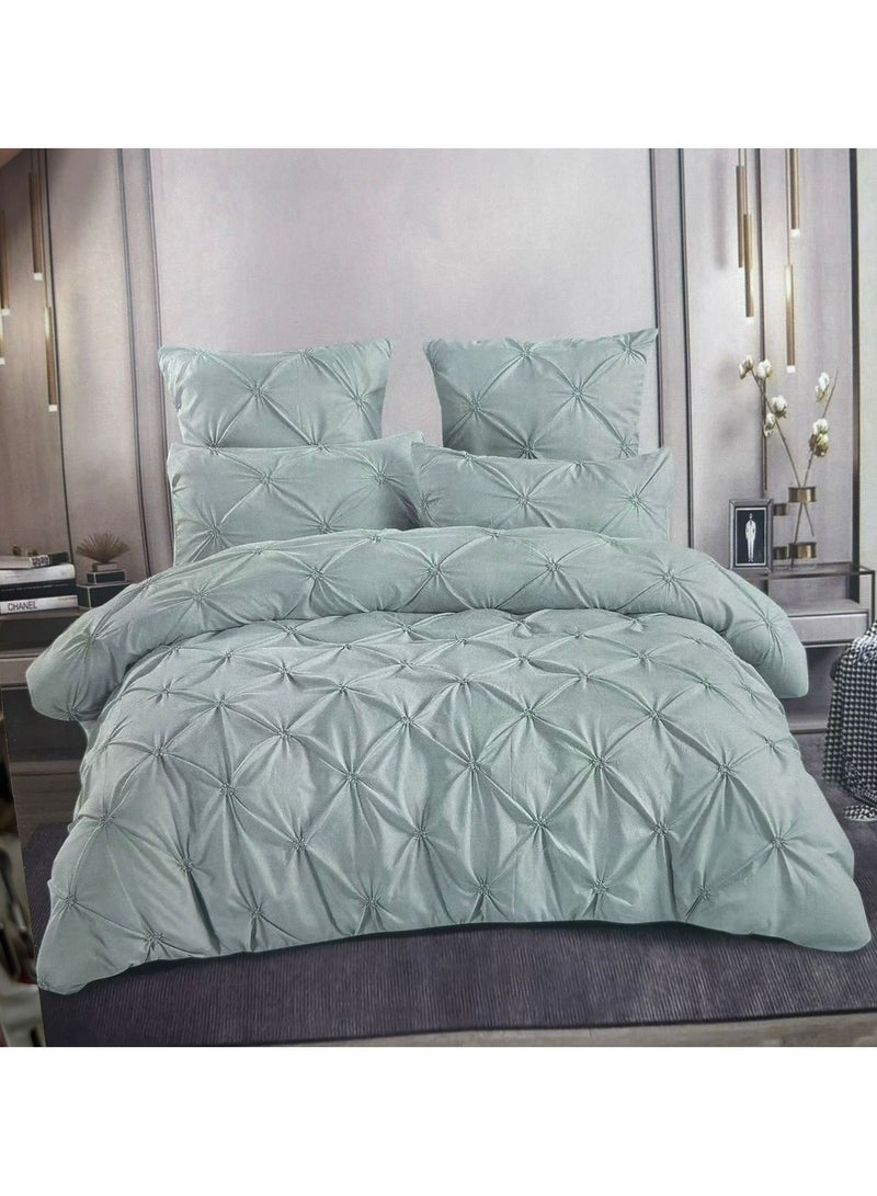 Comfy COMFY 6 PC NEW COLLECTION PREMIUM QUALITY COTTON DESIGNER COMFORTER SET GREEN 