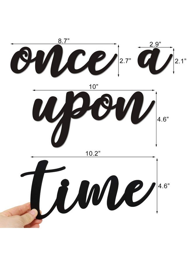 Huray Rayho Once Upon A Time Wood Sign Nursery Wall Decor Words Art Hanging Decor For Family Bookshelf, Reading Nook, Daycare, Classroom - Baby Shower Birthday Gift Ideas For Kids Toddlers Boys Girls - Image 3