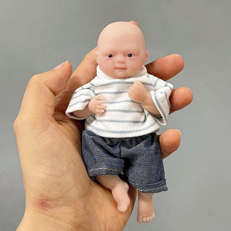 Mire & Mire 4.5" Micro Preemie Full Body Silicone 13cm Baby Boy Doll Lifelike Mini Reborn Doll Surprice Children Anti-Stress - Image 1