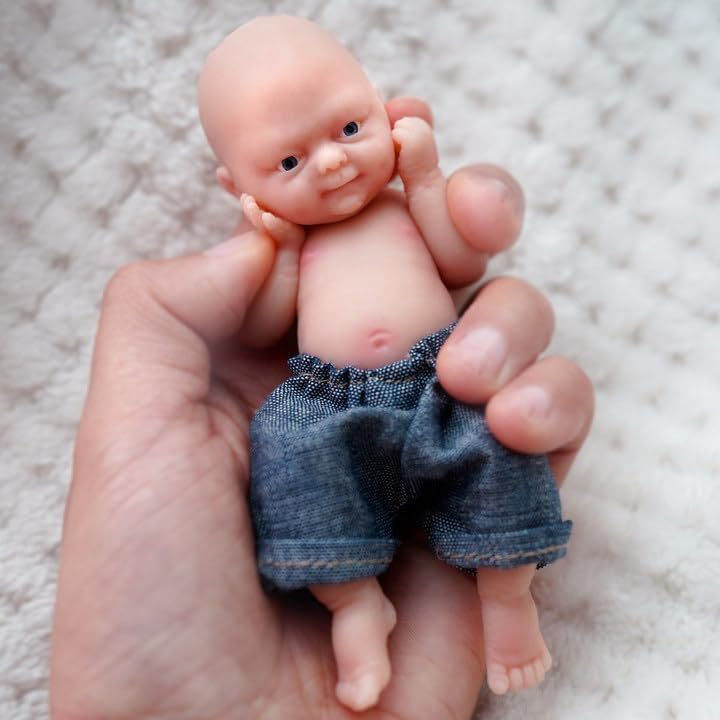 Mire & Mire 4.5" Micro Preemie Full Body Silicone 13cm Baby Boy Doll Lifelike Mini Reborn Doll Surprice Children Anti-Stress - Image 3