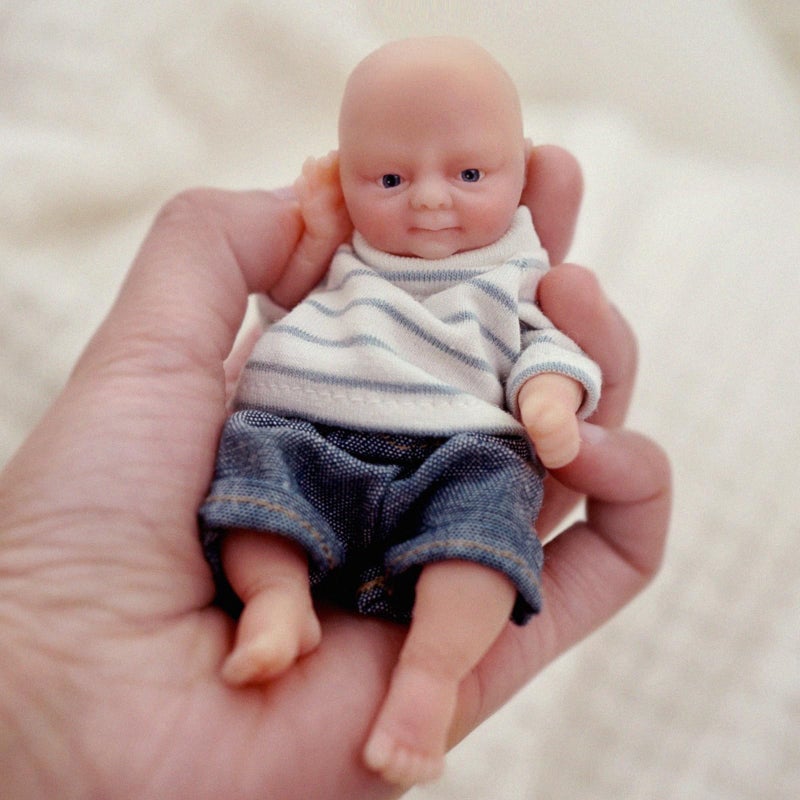 Mire & Mire 4.5" Micro Preemie Full Body Silicone 13cm Baby Boy Doll Lifelike Mini Reborn Doll Surprice Children Anti-Stress - Image 2