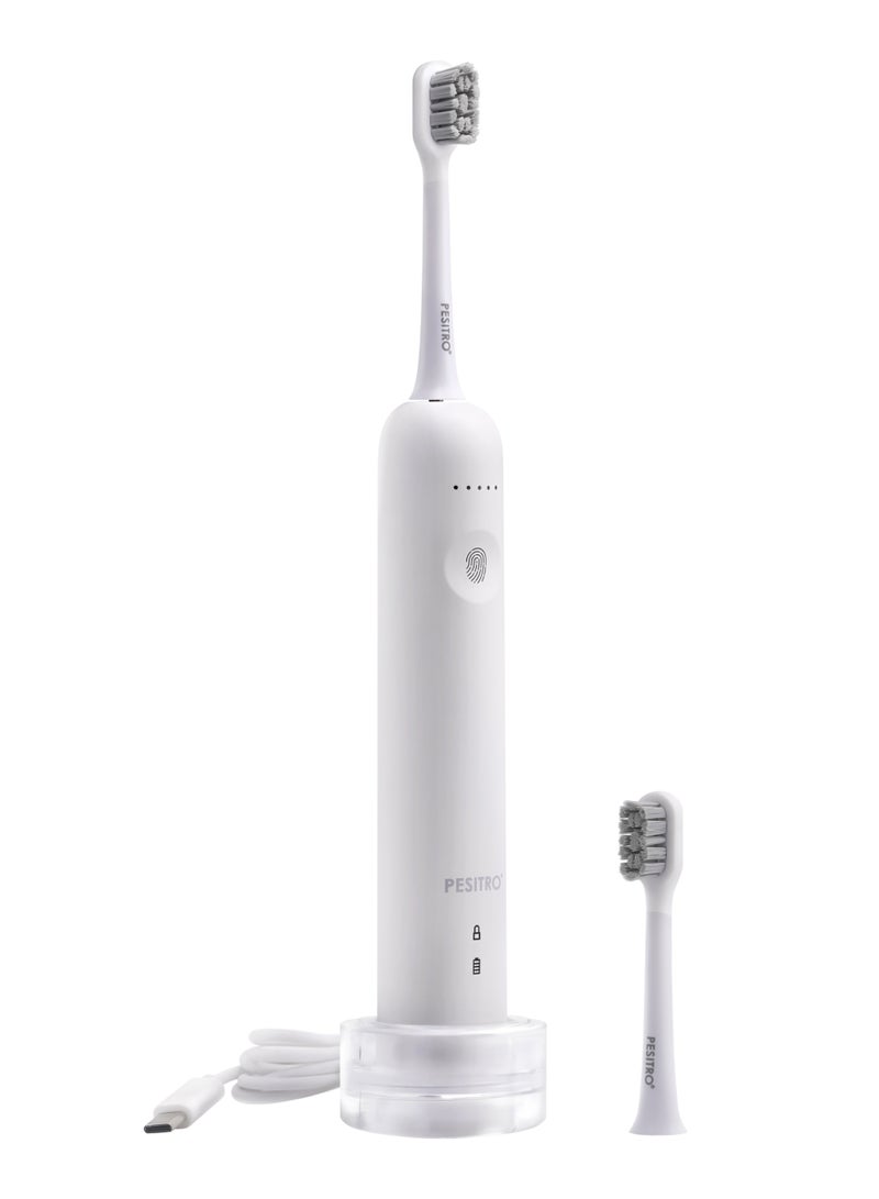 PESITRO VIBROSONIC Smart Electric Toothbrush – 50,000 Vibrations/Min, 5 Modes, UV-C Sterilization & USB-C Charging, Waterproof - Image 1