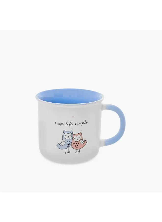لايف ستايل Owl Print New Bone China Mug with Handle - 355 ml