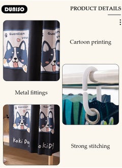 DUNISO Blackout Bottom Bunk Bed Curtains Dormitory Room Lightproof Decorative Roommate Privacy Cover Canopy Photo Background Decor Backdrop Blackout Curtain 2 Panels  - Image 2