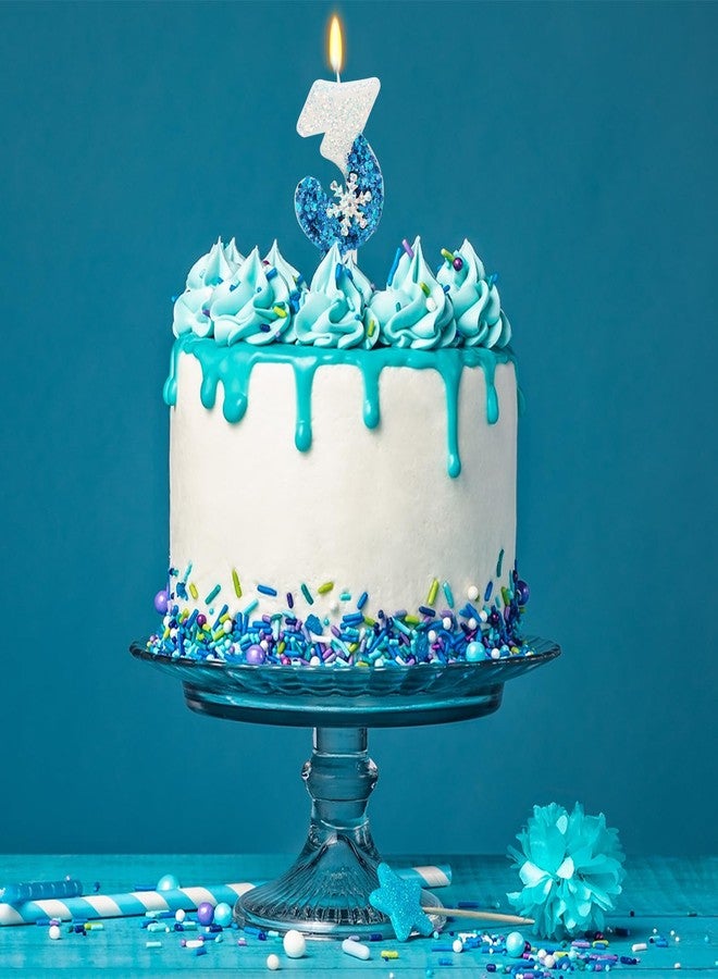 ElekFX Frozen Themed Birthday Candles, 3rd Birthday Candle for Party Supplies, 2.76 inch Cake Topper Decorations (Number 3) - Image 5