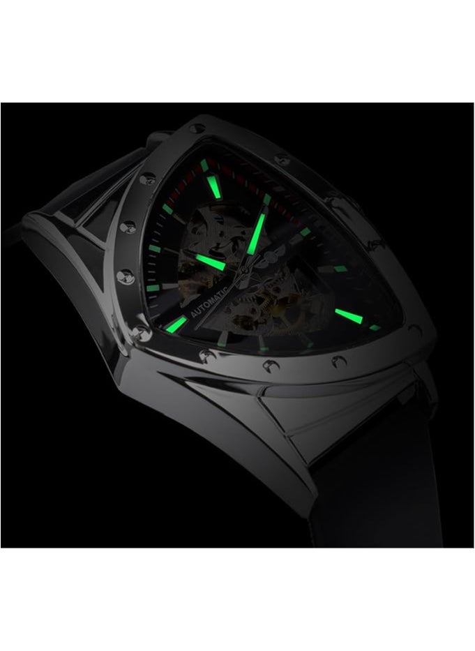 Watches for Men Watch Soft Silicone Strap Luxury Luminous Water Resistant Automatic Mechanical Wristwatch 8243