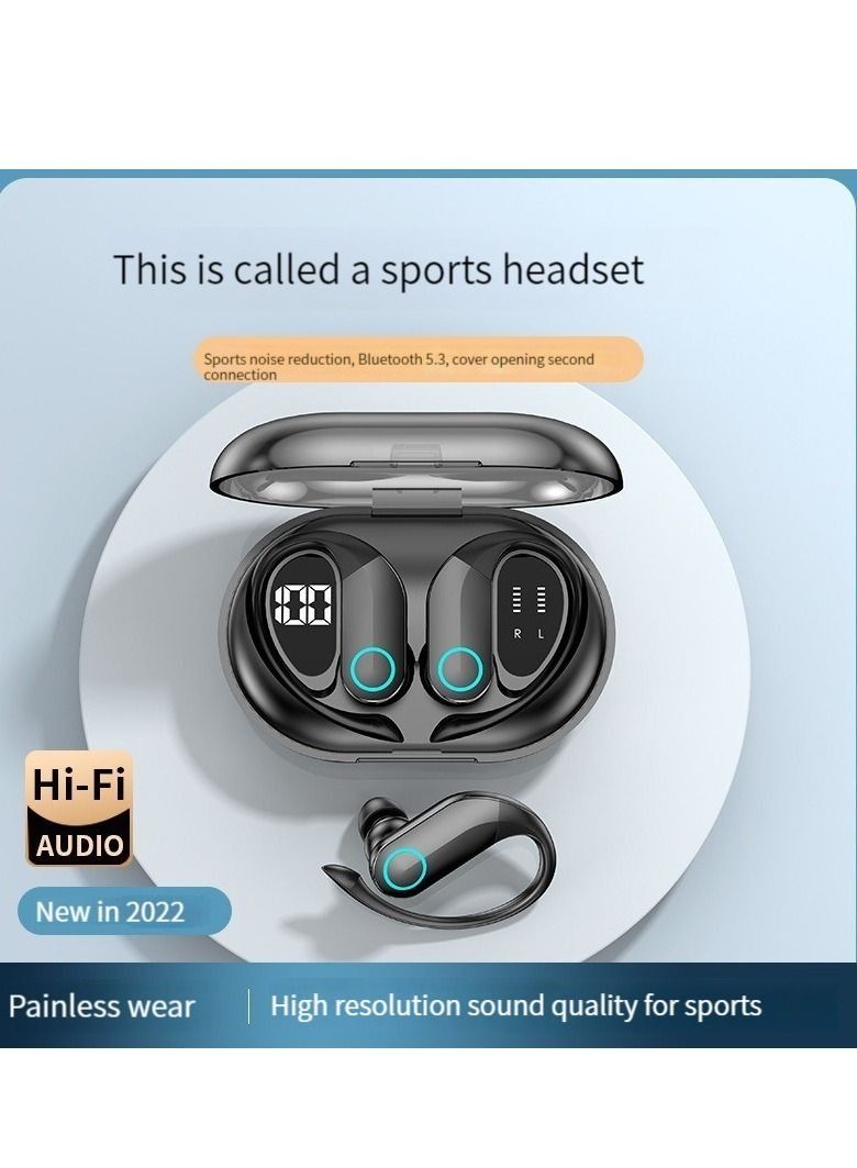 SAB Ear mounted Bluetooth earphones with breathing light digital display sports earphones - Image 4