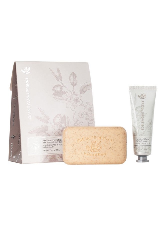 Pre de Provence Gift Set Collection 150 Gram Soap Bar & 1 fl oz Hand Cream, Honey Almond - Image 1