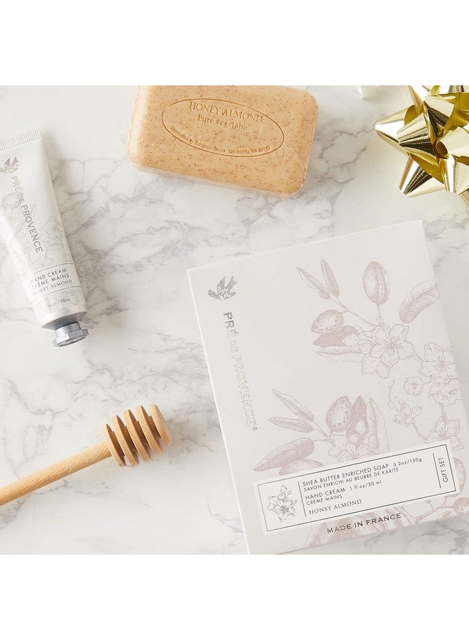 Pre de Provence Gift Set Collection 150 Gram Soap Bar & 1 fl oz Hand Cream, Honey Almond - Image 4