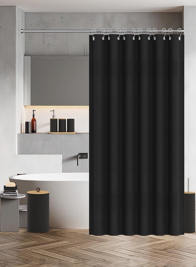 PLIOW Bathroom Accessories Set - 22PCS Black Bathroom Set with Shower Curtain,Trash Can,Toilet Brush Holder Set & Soap Dispenser - Stylish & Functional Bath Decor for Home, Apartment - Image 2