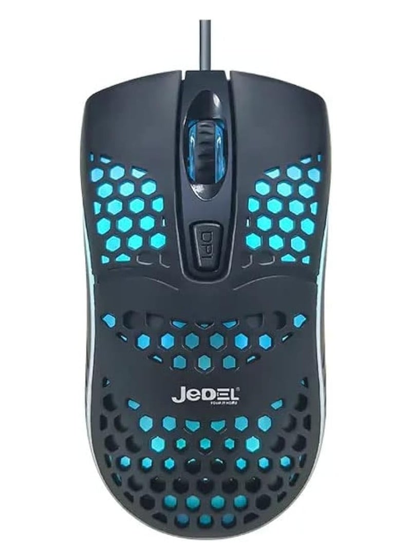 JeDEL Gaming Wired Mouse With Illuminated Led RGB  Lights - Image 1