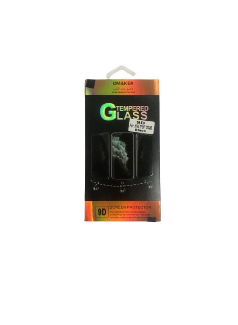 اوميكر واقي شاشة من الزجاج المقوى لهاتف هواوي Y8P ، أسود - Image 2