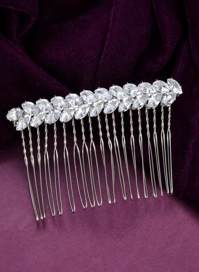 VOYLLA Royal Romance Juliana Comb Pin Hair Accessories|Comb Pin Hair Accessories For Women|Women Hair Accessories|Gift For Women|American Diamond|Wedding|Cocktail|Love|Heart|Party|Valentine Gift - Image 3