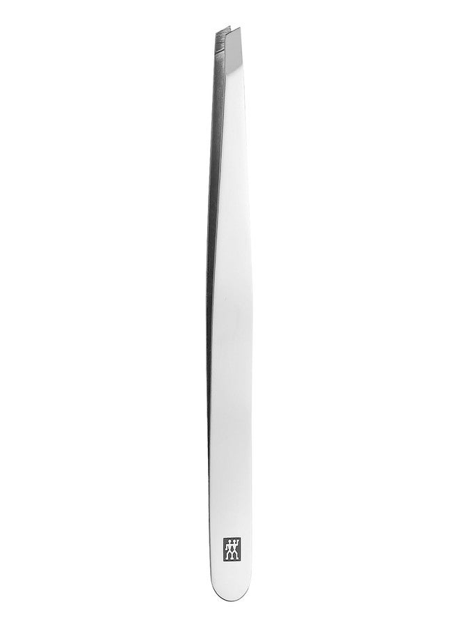 ZWILLING slanted tweezers for precise eyebrow hair removal, stainless steel polished, 90 mm - Image 1