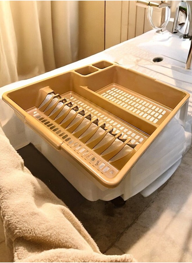 YOLO Single-tier dish rack for Dish Drainer with 12 Plate Shelf, - 46x 38 x 8 cm  - Image 1