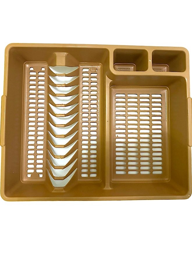 YOLO Single-tier dish rack for Dish Drainer with 12 Plate Shelf, - 46x 38 x 8 cm  - Image 2