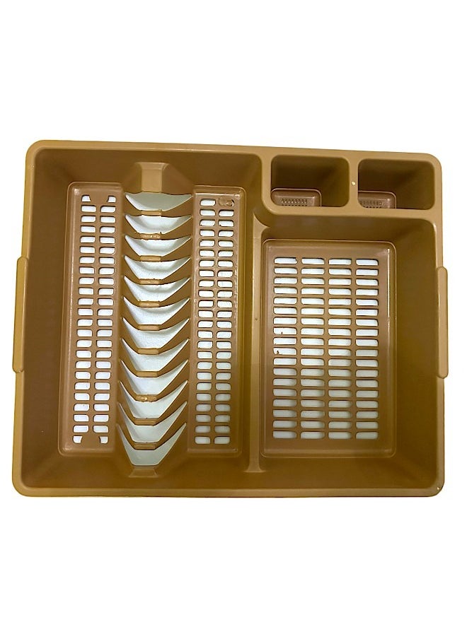 YOLO Single-tier dish rack for Dish Drainer with 12 Plate Shelf, - 46x 38 x 8 cm  - Image 4