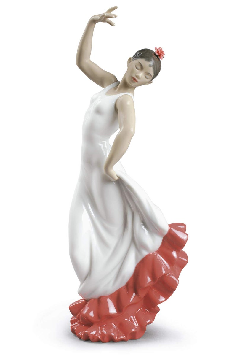 NAO Spanish Art (White-Red). Porcelain Flamenco Figure. - Image 5