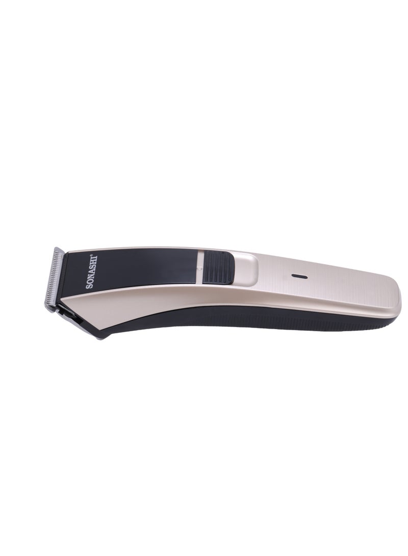 SONASHI Rechargeable Cordless Hair Clipper | Fine Cutting Blades | 50 Minutes Runtime | USB Charging (5V~1A) | Includes 4 Blade Combs (12mm, 9mm, 6mm, 3mm), Cleaning Brush, Oil & USB Cable | SHC-1051 Gold/Black - Image 4