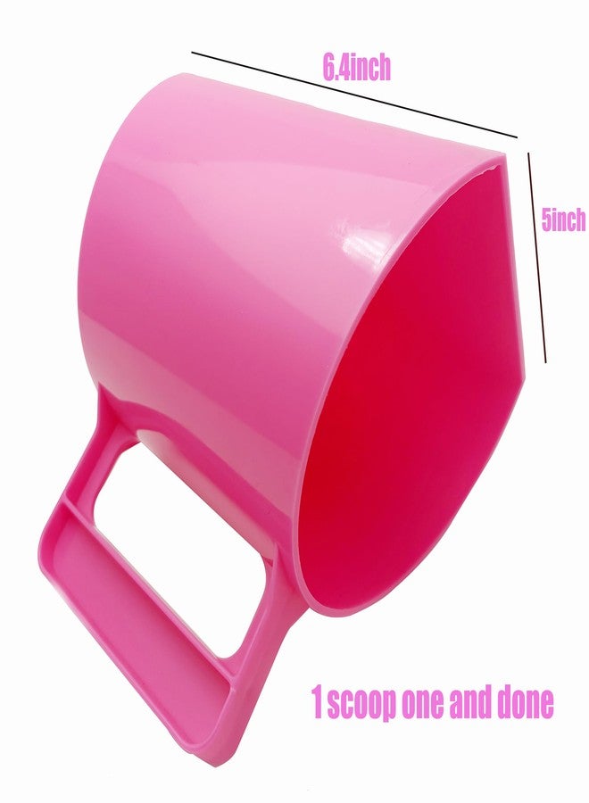 NRTFE Feed Scoop - Grain Scoop for Horse,Heavy Duty Plastic Large Food Scoop for Large Dogs Livestock 1.8 Quart/7.2Cups Pink - Image 5