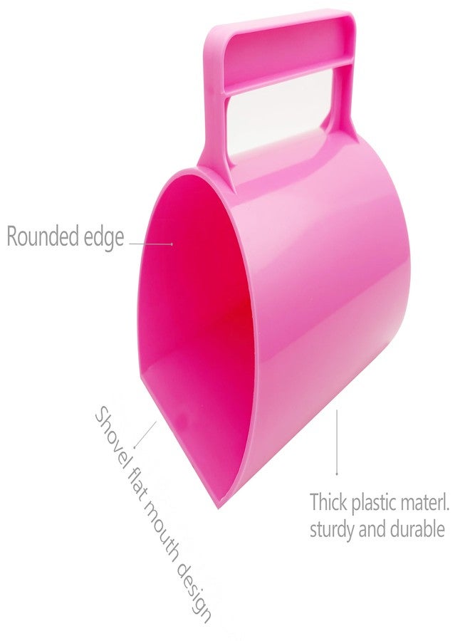 NRTFE Feed Scoop - Grain Scoop for Horse,Heavy Duty Plastic Large Food Scoop for Large Dogs Livestock 1.8 Quart/7.2Cups Pink - Image 2