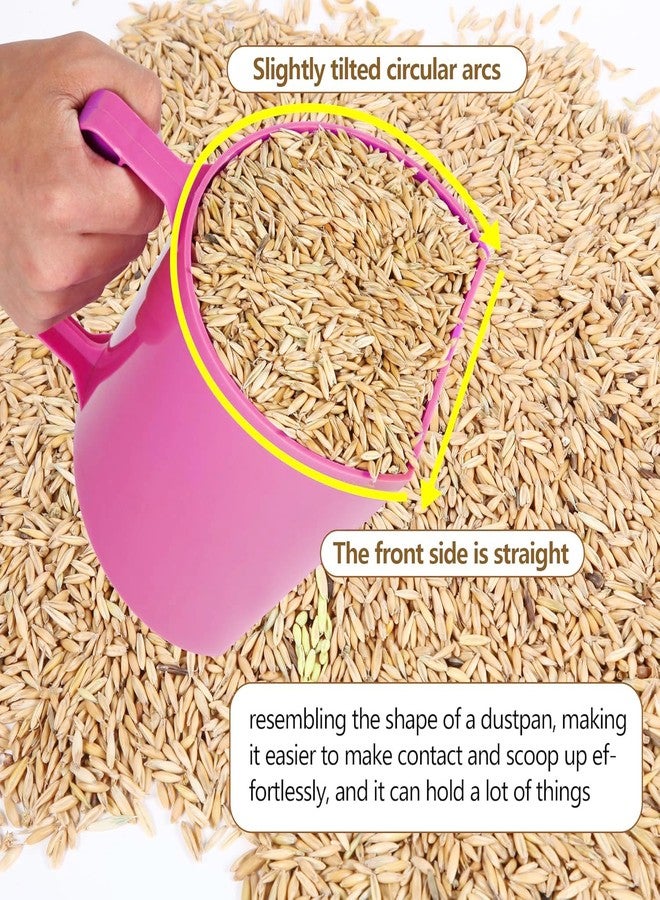 NRTFE Feed Scoop - Grain Scoop for Horse,Heavy Duty Plastic Large Food Scoop for Large Dogs Livestock 1.8 Quart/7.2Cups Pink - Image 4