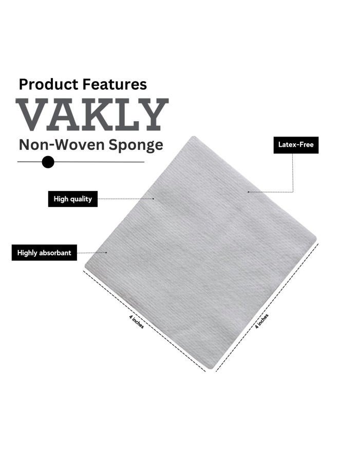 Vakly Non-Sterile Gauze Pads - Non-Woven 4 Ply Highly Absorbent Gauze Pad Dressing Sponges- Great for First Aid Medical, Dental and Wound Care, Prepping, Scrubbing & Cleaning (4x4 (200 Count)) - Image 2