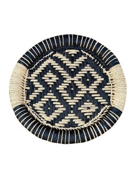 YASHIKA CREATION YASHIKA CREATION Natural Bamboo MuddamudahmoraChair Stool with Black and Beige 15 X 15 2 Pieces  - Image 4