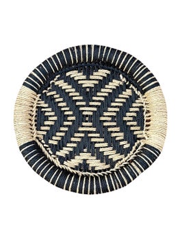 YASHIKA CREATION YASHIKA CREATION Natural Bamboo MuddamudahmoraChair Stool with Black and Beige 15 X 15 2 Pieces  - Image 5