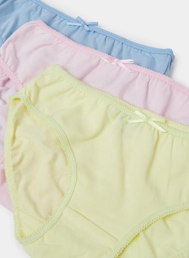 ستايلي Teen Girls Pack Of 3 - Cotton Briefs With Bow Detail