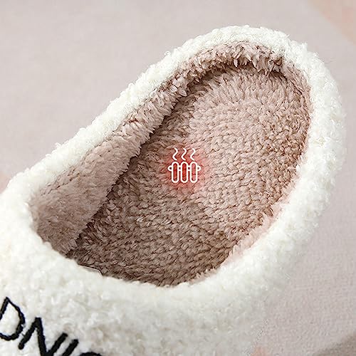 Tellrain Women Slippers Cute Pattern Big Heart Mushroom Warm Soft Bedroom Shoes Fuzzy Closed Toe Sandals Non Slip House Bedroom Slippers - Image 4