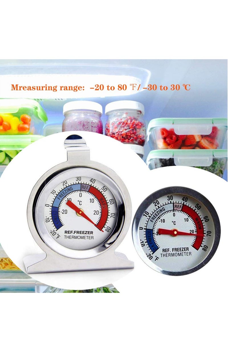 Arabest Refrigerator Freezer Large Dial Thermometer -20/80 °F Aulufft 4 pcs Classic Series Fridge Freezer Alarm Thermometer Internal Temperature Gauge for Refrigerator Kitchen - Image 4