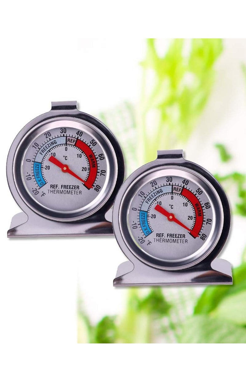 Arabest Refrigerator Freezer Large Dial Thermometer -20/80 °F Aulufft 4 pcs Classic Series Fridge Freezer Alarm Thermometer Internal Temperature Gauge for Refrigerator Kitchen - Image 2