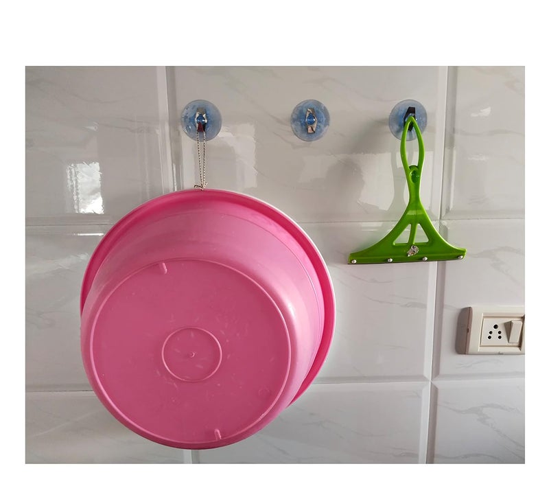 Vyonald Trading PlasticTransparent Vacuum Hooks_12 PC 12 Pc with Metal Hook  - Image 4