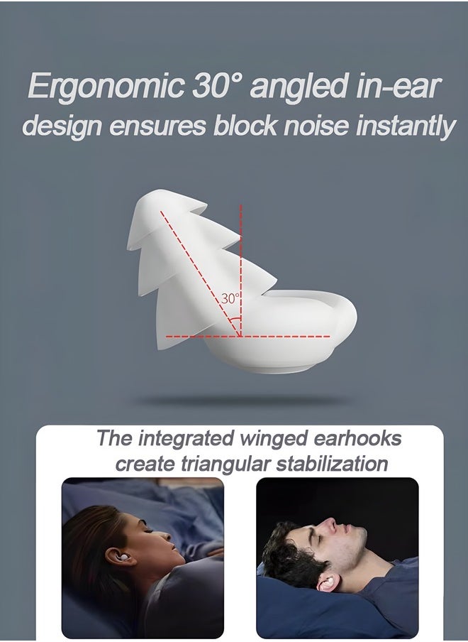 OAGA - Soundproof Earplugs, Ear Plugs for Sleeping, Reusable Silent Anti-Noise Dormitory Nap, Airplanes Swimming Concerts Travel and Hearing Protection Easy to Use and Carry with Storage Box(2 Pairs) - Image 1