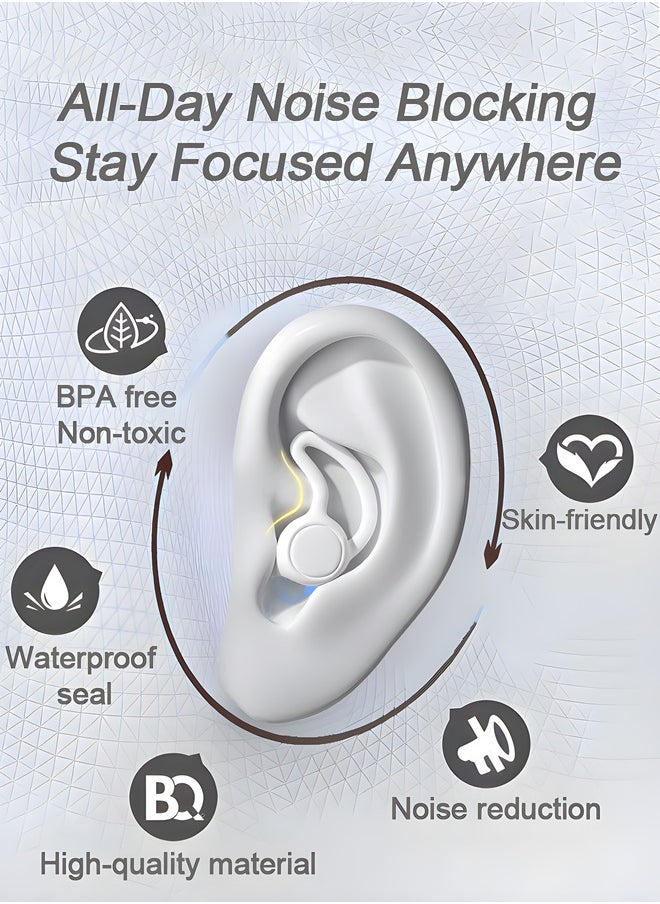 OAGA - Soundproof Earplugs, Ear Plugs for Sleeping, Reusable Silent Anti-Noise Dormitory Nap, Airplanes Swimming Concerts Travel and Hearing Protection Easy to Use and Carry with Storage Box(2 Pairs) - Image 1