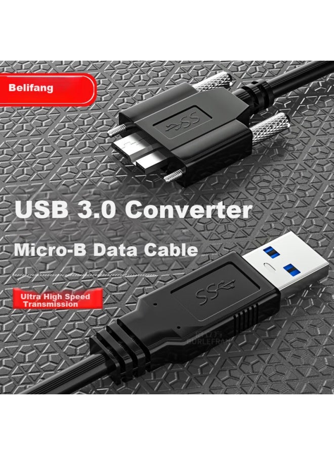 Burlefran (Burlefran) Usb 3.0 To Micro Usb 3.0 Hard Drive Data Cable With Screw For Industrial Camera With Chip 2M - Image 1