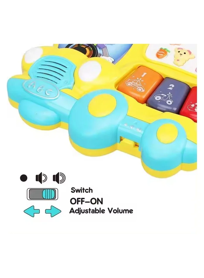 TOOLY TOOLY Interactive Musical Bus Toy – Animal &amp; Vehicle Sound Learning Toy for Toddlers (Size: 15 x 3.1 x 15 cm)