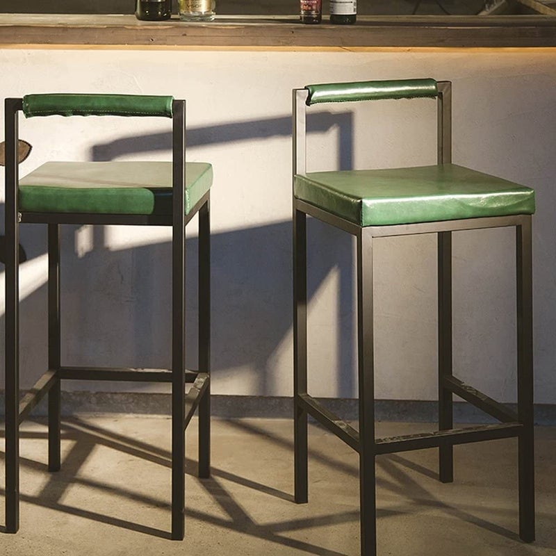 Generic Indian Decor 94803 Barstools American Retro Bar Stool Bar Chair PU High Chair Size H45cm  - Image 3