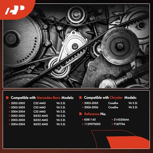 A-Premium APremium Serpentine Belt 11457 In For Chrysler Crossfire 20052006 MercedesBenz C32 AMGSLK32 AMG 20022004 32L - Image 3