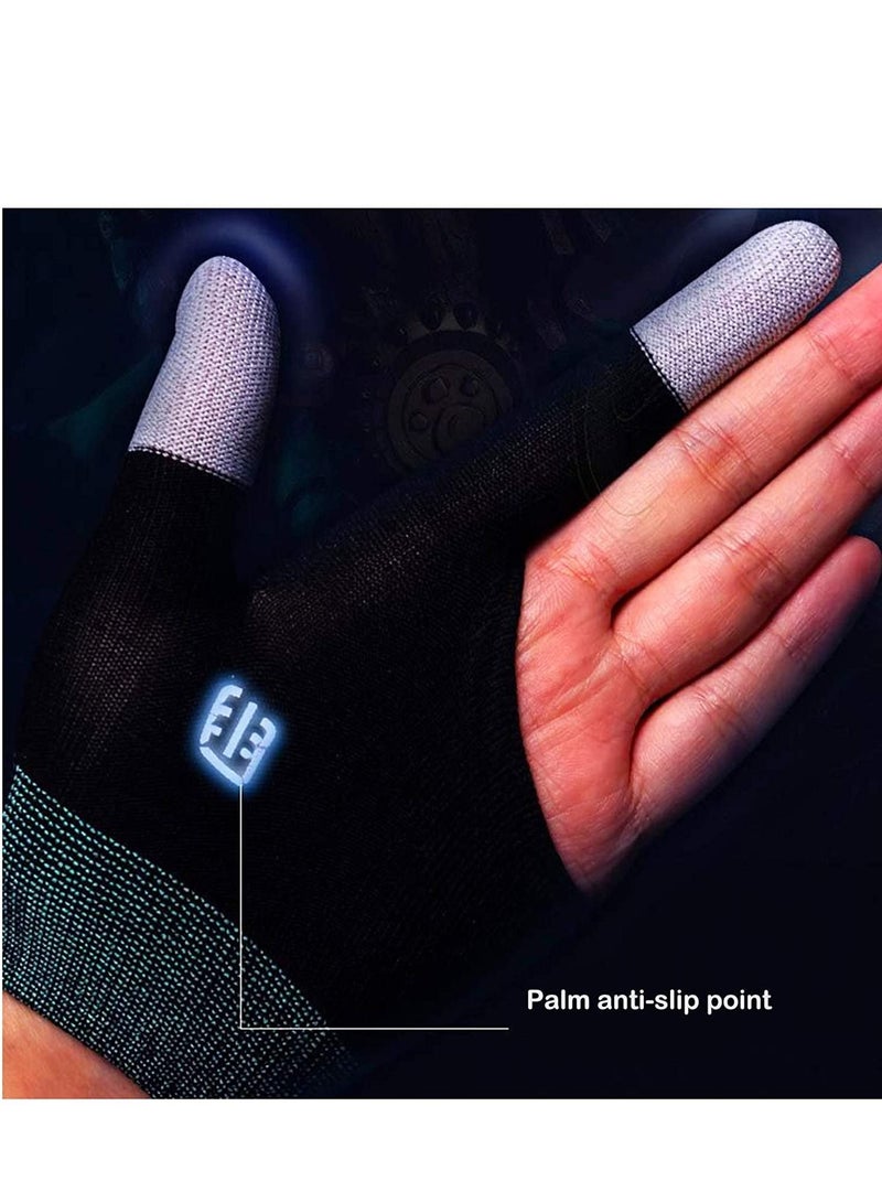 SYOSI Gaming Gloves The latest silver fiber G1 material breathable Sweatproof Finger Gloves Touch Screen Game Controller Thumb Finger Case for PUBG Mobile Phone Games AccessoriesA pair - Image 5