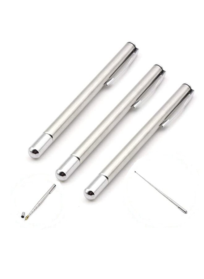 2 Pack Stainless Steel Retractable Pointers, Telescopic Pointer Hand Pointer Extendable Telescopic Pointer Stick Long Teaching Pointer for Classroom Office